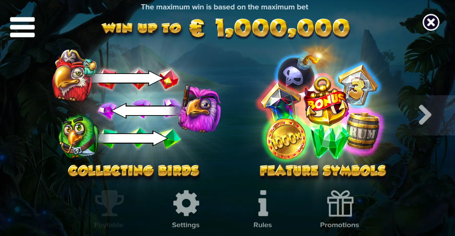 Pirots slot-gränssnitt ELK Studios